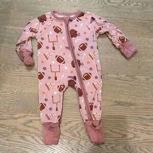 Emerson and Friends Game Day Rose Football bamboo convertible sleeper